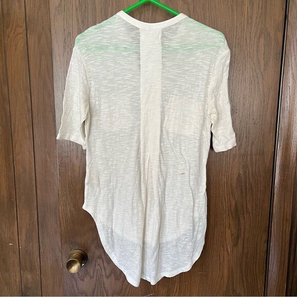 Anthropologie Porridge Odette Top Ivory Deep V-Neck Short Sleeves NWT - Picture 3 of 10